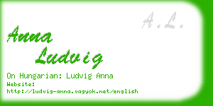 anna ludvig business card